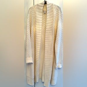 Chico’s Size 3 Cream Sweater Duster